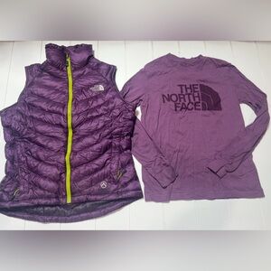 The North Face Purple Vest and Shirt Combo
Womens XS